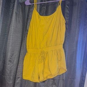 Yellow shorts romper
